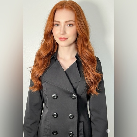 Vertigo Paris Jackets & Blazers - Vertigo Paris Black Double-Breasted Trench Coat